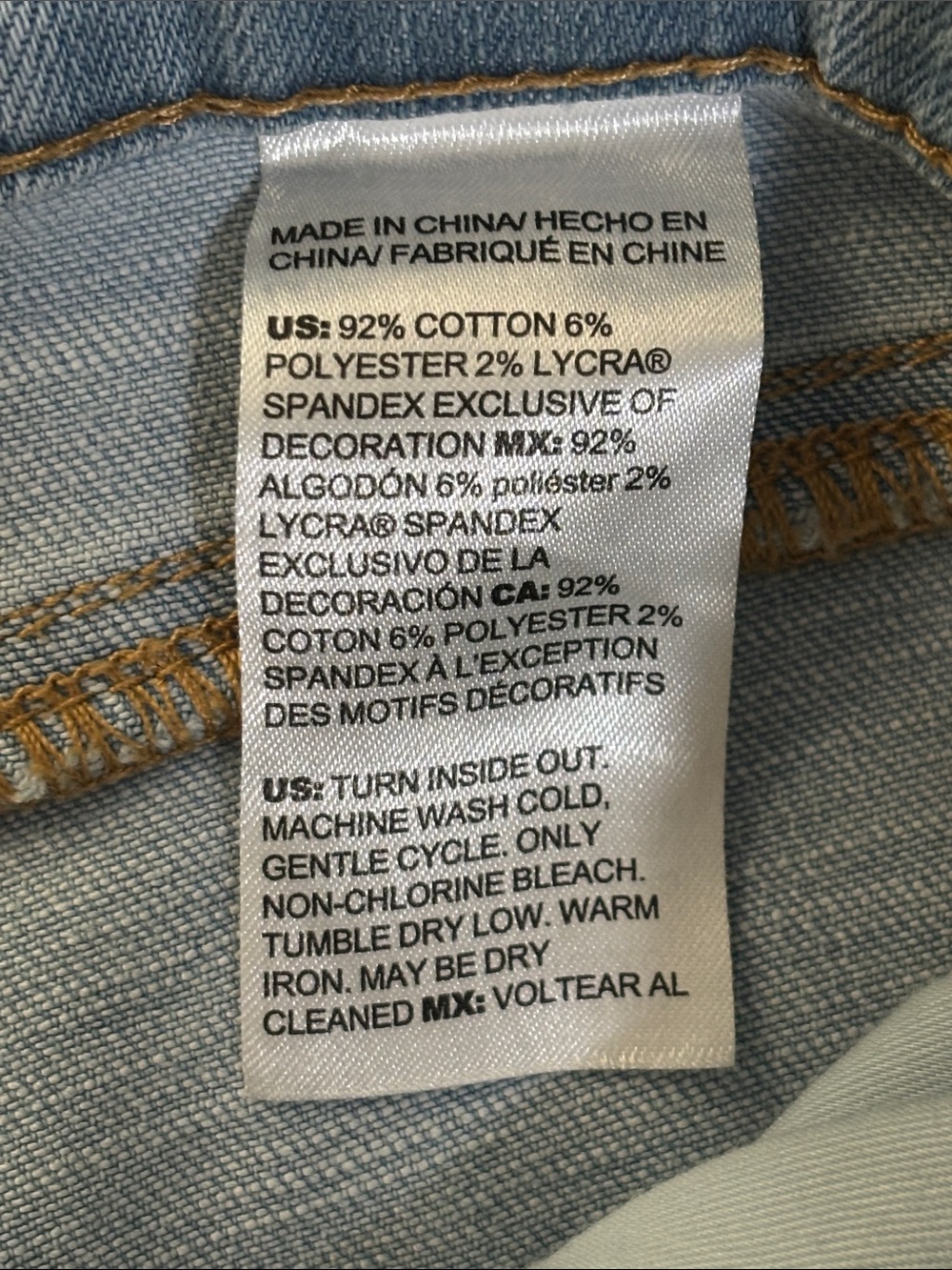 Chico's So Slimming Girlfriend Light Blue Slim Leg Crop Jean Embroidered Size 12 - Picture 5 of 8